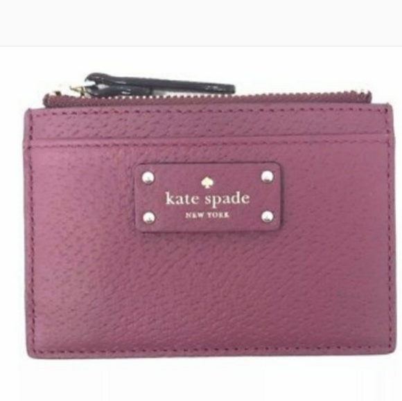 kate spade Accessories - ♠kate spade♠ Leather Zip-Top Card/Coin Holder
